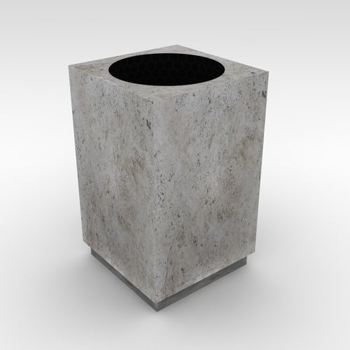 Park-Abfallbehälter - basic  - Arredo di Pietra srl - Travertin / hochbeständig / UV-beständig