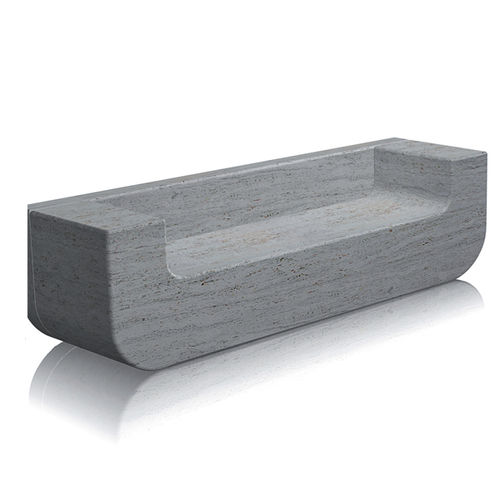 Moderne Bank für den öffentlichen Raum - salotto rapolano - Arredo di Pietra srl - Travertin / mit Rückenlehne / ohne Armlehnen