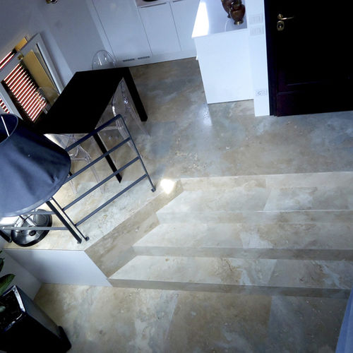 Natursteinfliesen - OLIVA - Arredo di Pietra srl - Travertin / poliert / texturiert