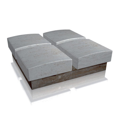 Moderne Bank für den öffentlichen Raum - vesso - Arredo di Pietra srl - Travertin / mit Rückenlehne / ohne Armlehnen