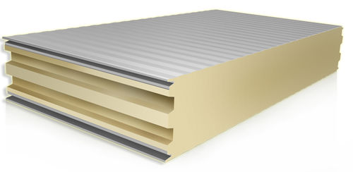 Sandwichpaneel für Fußboden - FROST DOUBLE - SILEX NAV-SYSTEM - einseitig metallbeschichtet / Polyisocyanuratkern PIR