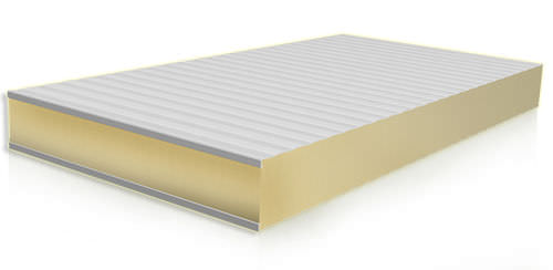 Sandwichpaneel für Wand - ICE - SILEX NAV-SYSTEM - einseitig metallbeschichtet / Polyisocyanuratkern PIR