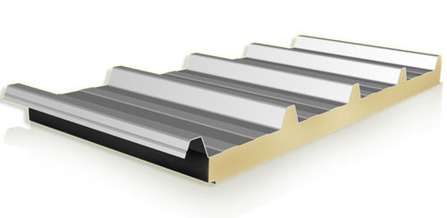 Sandwichpaneel für Dach - RAIN 5 - SILEX NAV-SYSTEM - einseitig metallbeschichtet / Polyisocyanuratkern PIR