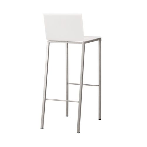 Moderner Barstuhl - BIANCO - ZEUS - für den Innenraum / Edelstahl / Acryl
