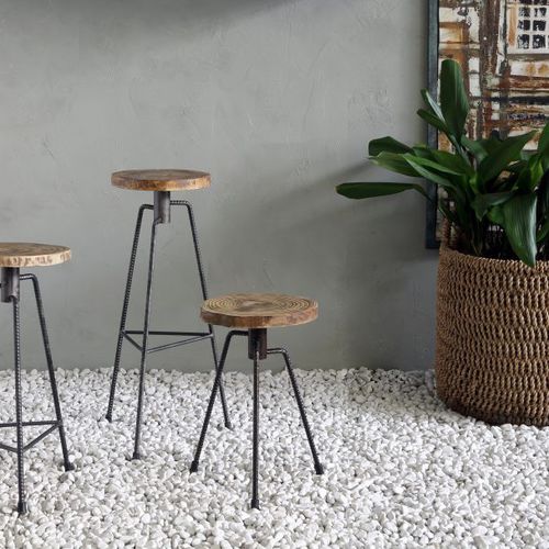 Hocker / minimalistisches Design - NIKITA - ZEUS - Gestell aus Eisen