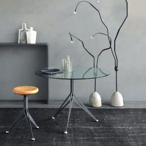 Moderner Tisch - ANONIMUS - ZEUS - Glas / rund / von Ron Arad