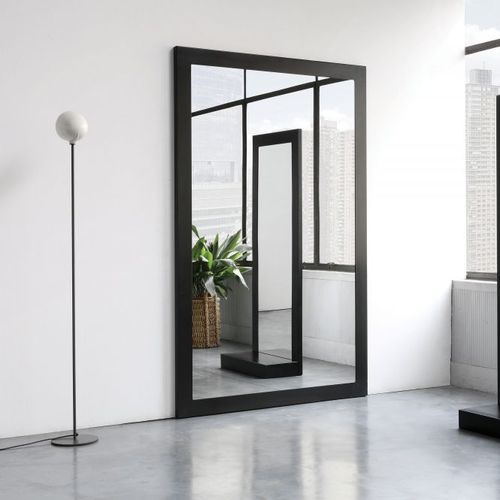 Wandmontierter Spiegel - BIG FRAME - ZEUS - modern / rechteckig / Stahlblech