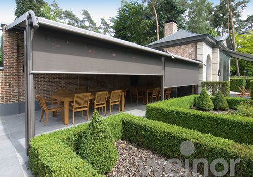 Angebaute Pergola - PLAZA PRO  - Weinor - Metall / einziehbar