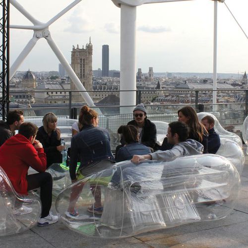 Aufblasbares Sofa - CRISTAL - FUGU - modern / für Außenbereich / beleuchtet
