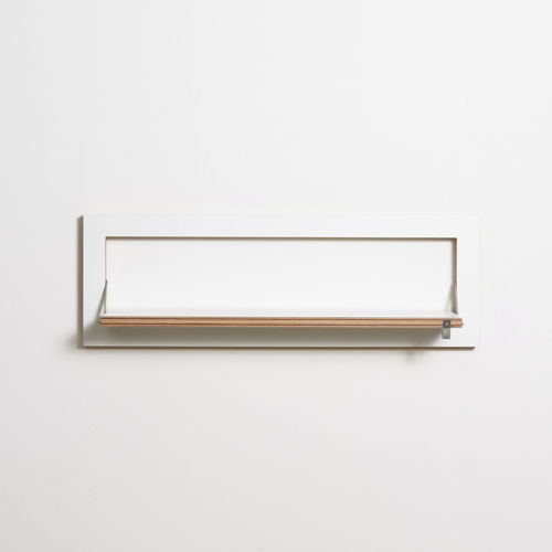 Wandmontiertes Regal - FL&Auml;PPS 80&times;27-1 - AMBIVALENZ - Modul / Industriedesign / Birke