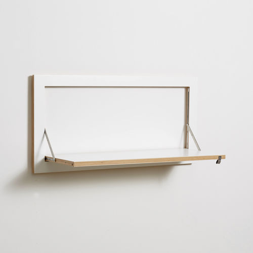 Wandmontiertes Regal - FL&Auml;PPS &ndash; 80&times;40-1 - AMBIVALENZ - modern / Birke / Sperrholz