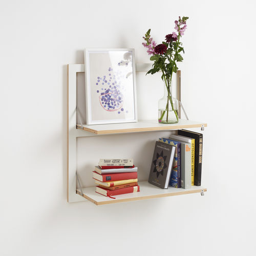 Wandmontiertes Regal - FLÄPPS: FL220002 - AMBIVALENZ - Modul / modern / Birke
