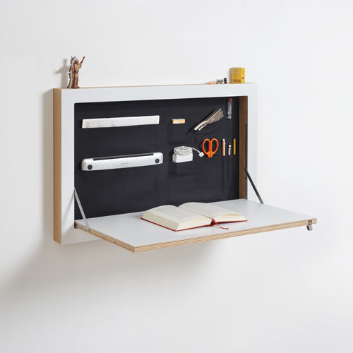 Moderner Sekretär - FLÄPPS ADD ON WANDTASCHE - AMBIVALENZ - Sperrholz / Birke / mit integriertem Stauraum