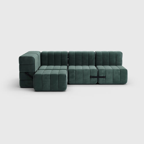 Modulsofa - CURT: SET 9  - AMBIVALENZ - Bett / modern / Stoff