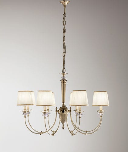 Klassischer Kronleuchter - CLASSICA - ZONCA SPA - Messing / Stoff / mit Glühlampe