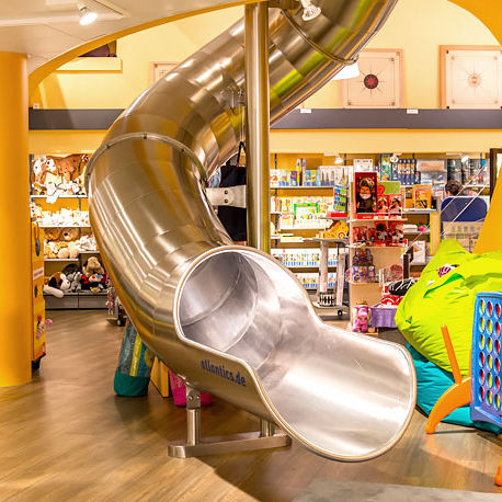 Drehende Rutsche - DEPARTMENT STORE BASEL  - atlantics GmbH - für Spielplätze / Edelstahl / rohrförmig