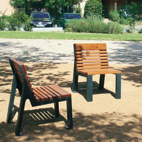 Moderner Sessel für den urbanen Raum - NUANCE - univers & cité | mobilier urbain - Holz / Stahl / für öffentliche Bereiche