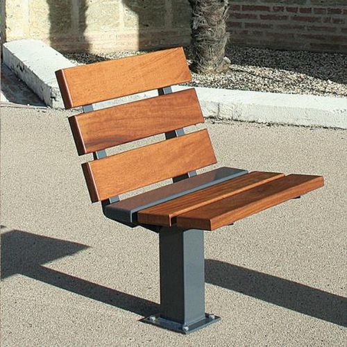 Moderner Sessel für den urbanen Raum - CLASSICO - univers & cité | mobilier urbain - Holz / Stahl / für öffentliche Bereiche