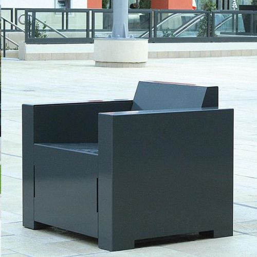Moderner Sessel für den urbanen Raum - MANOA - univers & cité | mobilier urbain - Stahl / Stahl / für öffentliche Bereiche