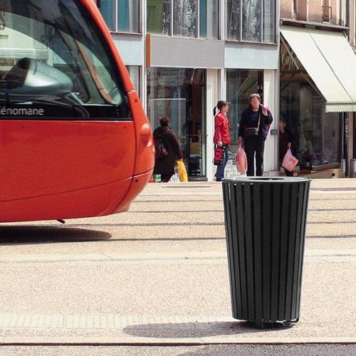 Sockel-Aschenbecher - LUNA  - univers & cité | mobilier urbain - wandmontiert / Stahl / für den Außenbereich