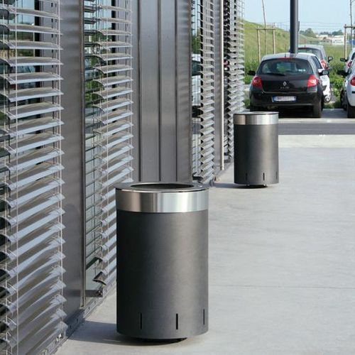 Sockel-Aschenbecher - ALLIAGE - univers & cité | mobilier urbain - Stahl / Edelstahl / für den Außenbereich
