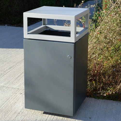 Park-Abfallbehälter - ZEO  - univers & cité | mobilier urbain - System / Stahlblech / mit Deckel
