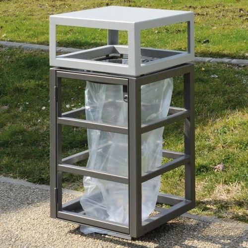 Abfallsack-Halter / Park - ZEO  - univers & cité | mobilier urbain - bodenstehend / Stahl / für Außenbereich