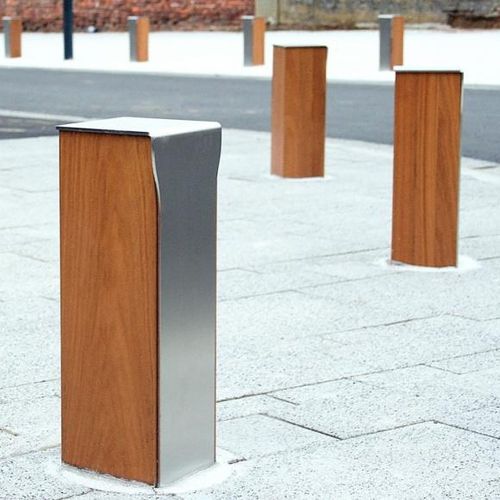 Sicherheits-Sperrpfosten - NOVÉO - univers & cité | mobilier urbain - stationär / abnehmbar / Edelstahl