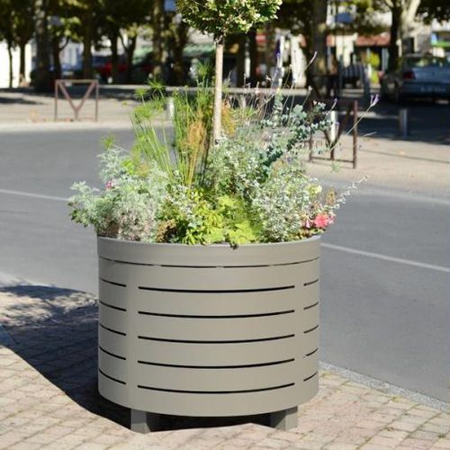 Stahl-Pflanzkübel - CLÉA - univers & cité | mobilier urbain - quadratisch / rund / maßgefertigt