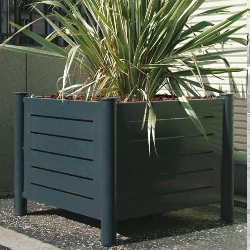 Stahl-Pflanzkübel - FLORA  - univers & cité | mobilier urbain - quadratisch / maßgefertigt / höhenverstellbar