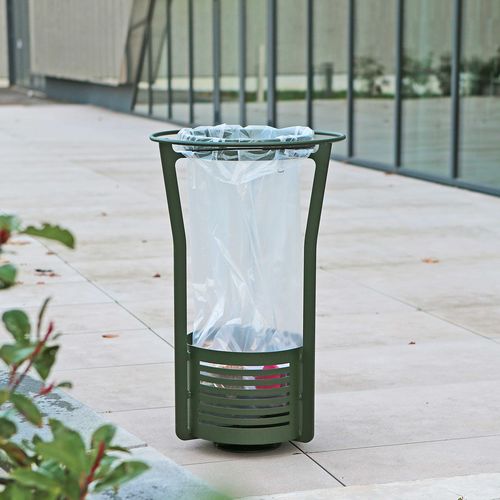 Abfallsack-Halter / Park - DOCK - univers & cité | mobilier urbain - bodenstehend / Stahl / Stahlblech