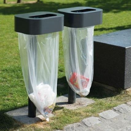 Abfallsack-Halter / Park - VIGI - univers & cité | mobilier urbain - bodenstehend / Stahl / für Außenbereich