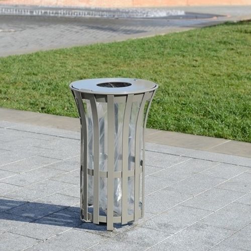 Park-Abfallbehälter - Cargo - univers & cité | mobilier urbain - pulverbeschichteter Stahl / Antiterror / ohne Deckel