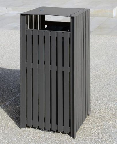 Park-Abfallbehälter - SYNERGIE - univers & cité | mobilier urbain - System / Stahl / Antiterror