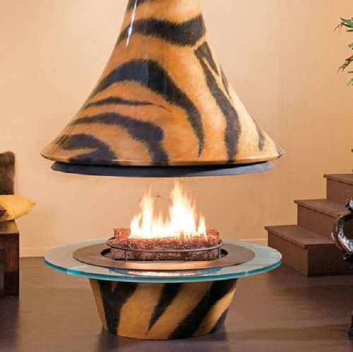 Holzkamin - EVA 992 TIGER - JC BORDELET - bodenstehend / Insel / Zentral