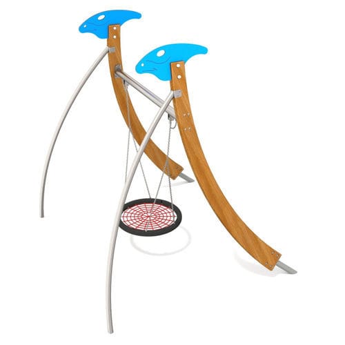 Spielplatz-Schaukel - 8509 - BUGLO Sp.zo.o. - Edelstahl / Holz / HDPE