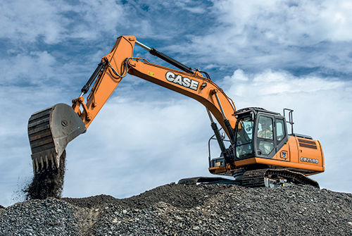 Mittelgroßer Bagger - CX250D - Case Construction - auf Raupen / für Baustelle / Diesel