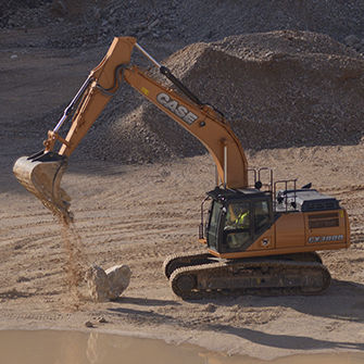 Mittelgroßer Bagger - CX300D - Case Construction - auf Raupen / für Baustelle / Diesel