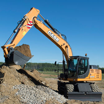 Mittelgroßer Bagger - WX188 - Case Construction - mit Gummireifen / Tier 3 / für Baustelle