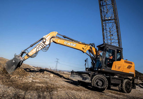 Mittelgroßer Bagger - WX140E - Case Construction - mit Gummireifen / Standard / Diesel