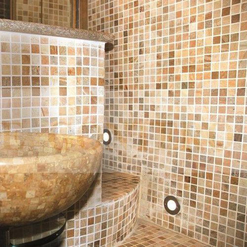 Naturstein-Mosaikfliese - GONTERO  - Cave Gontero s.r.l. Unipersonale - poliert / für den Innenraum / für Badezimmer