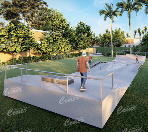Modulierbares Skatepark Modul - XGSP 101 - Cemer Kent Ekipmanlari San. Tic. Ltd. Sti - für Skatepark / linear / Wavetyp