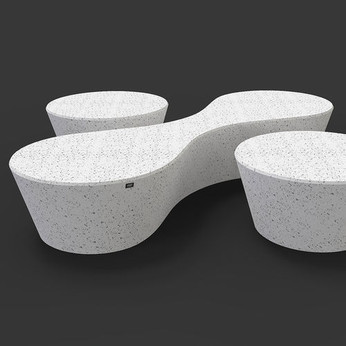 Moderne Bank für den öffentlichen Raum - INFINITY - VASART URBAN DESIGN - Beton / ohne Rückenlehne / ohne Armlehnen