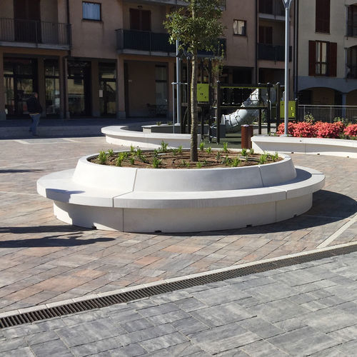 Moderne Bank für den öffentlichen Raum - VENERE - VASART URBAN DESIGN - Beton / mit Rückenlehne / ohne Rückenlehne