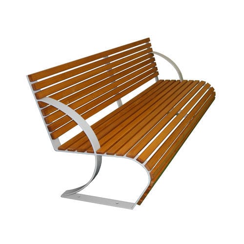 Moderne Bank für den öffentlichen Raum - CHIANTI - VASART URBAN DESIGN - Holz / mit Rückenlehne / ohne Rückenlehne