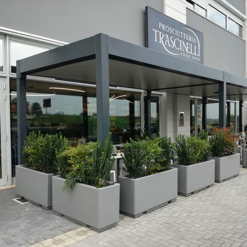 Beton-Pflanzkübel - TOPAZIO - VASART URBAN DESIGN - rechteckig / modern / grau