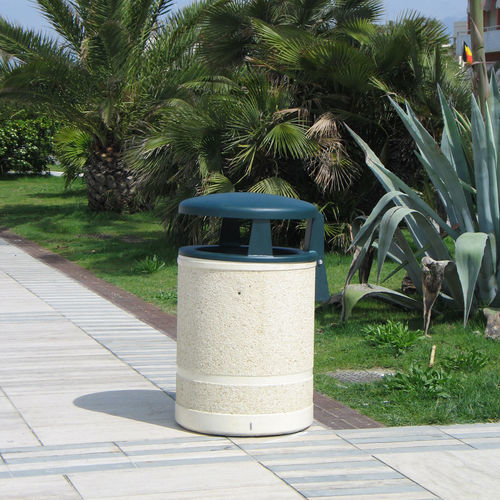 Park-Abfallbehälter - CESTONE - VASART URBAN DESIGN - Edelstahl / aus lackiertem Metall / Beton