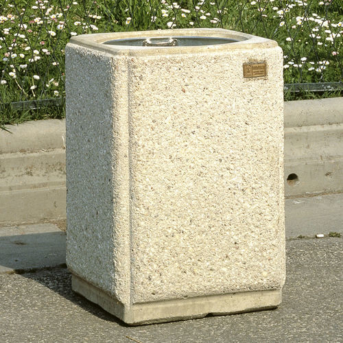 Park-Abfallbehälter - QUADRATO - VASART URBAN DESIGN - Beton / ohne Deckel / für Außenbereich