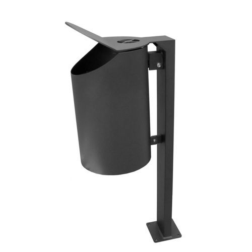 Park-Abfallbehälter - HARLOCK - VASART URBAN DESIGN - bodenstehend / aus lackiertem Metall / mit integriertem Aschenbecher