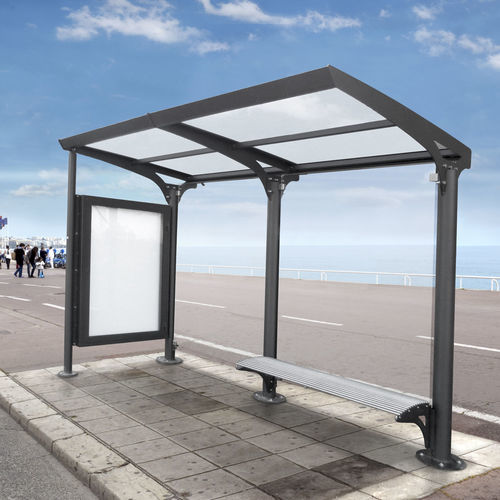 Glasbuswartehalle - FORMULA - VASART URBAN DESIGN - Aluminium / aus lackiertem Metall / Polycarbonat
